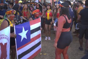 Indígenas do MA no 18º Acampamento Terra Livre, em Brasília.