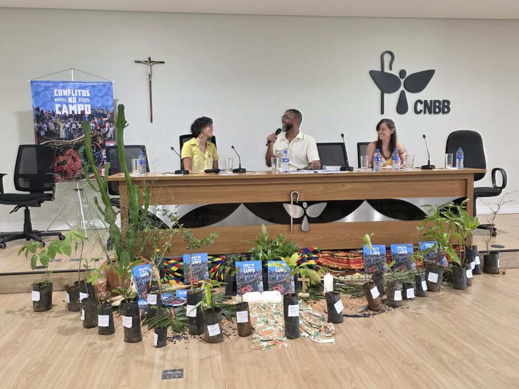 Lançamento da Plataforma Socioambiental na sede da CNBB, em Brasília.Foto: Amanda Vieira/Acervo ISPN